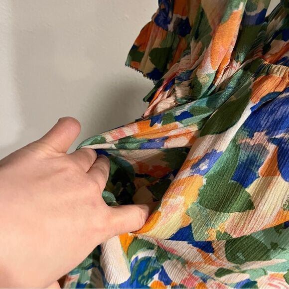 V-neck long sleeve dress with belt size small - Picture 7 of 15